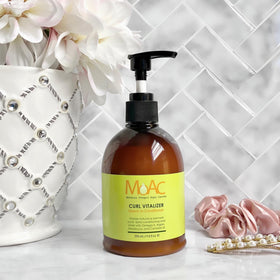 Moac Curl Vitalizer close-up hair texture after application showing softness.
