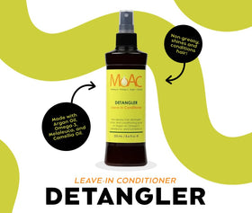 Moac Detangler ingredient blend highlights nourishing oils for balanced protein and moisture