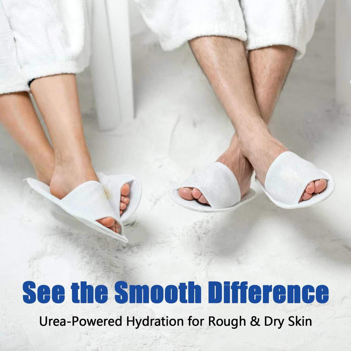 MOC LINK Urea Cream 60% creamy texture close-up shows luxurious hydration.