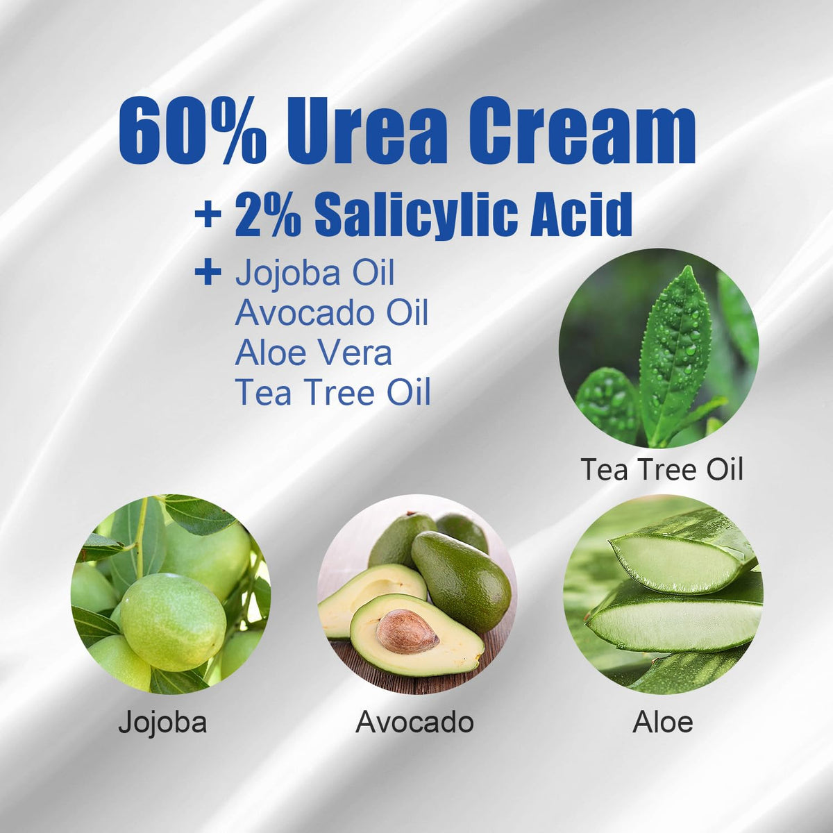 MOC LINK Urea Cream 60% demonstrates handcare application for dry skin.
