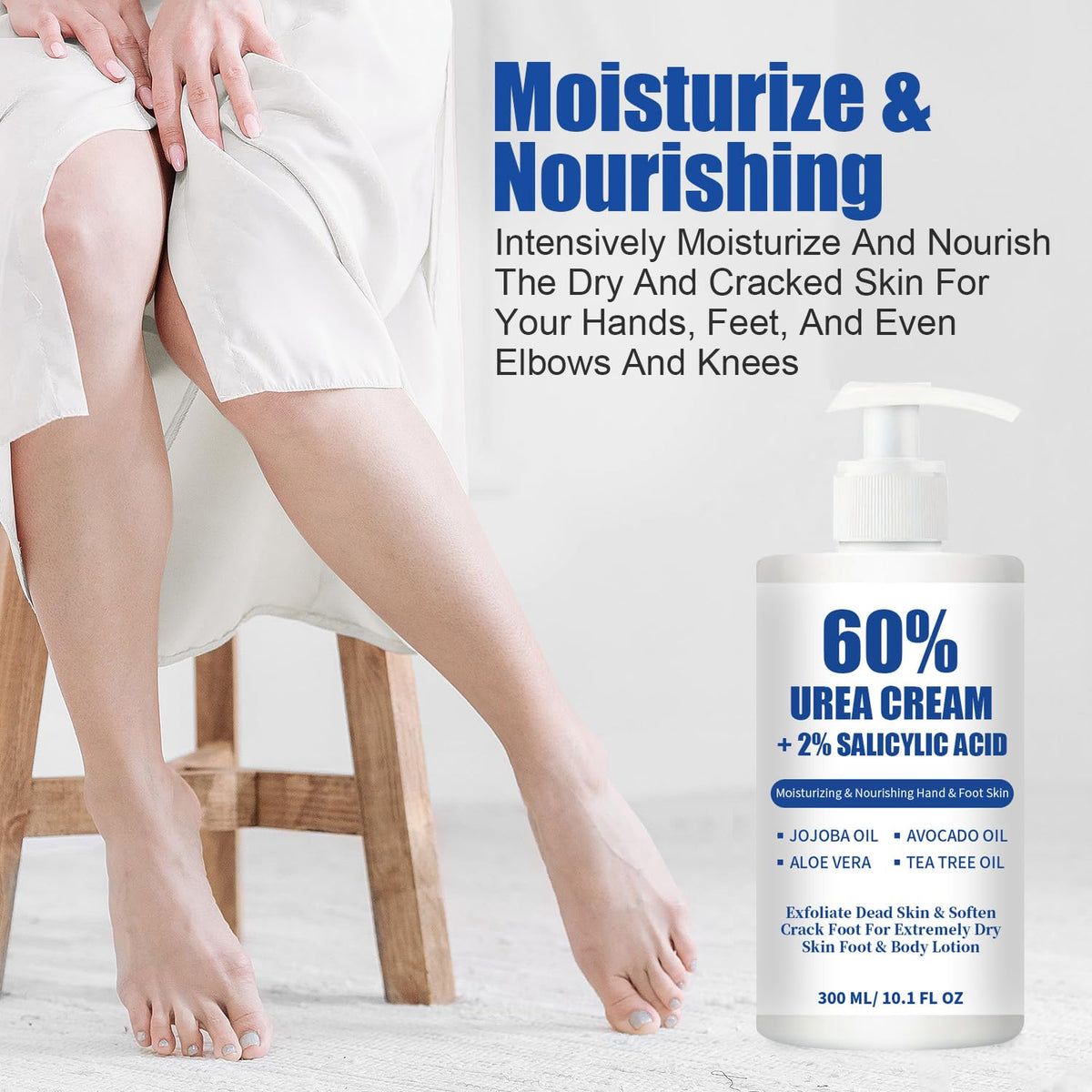 MOC LINK Urea Cream 60% close-up texture highlights a rich, hydrating formula.