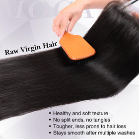 MOCA HAIR 5x5 parting space enables natural middle or side parts