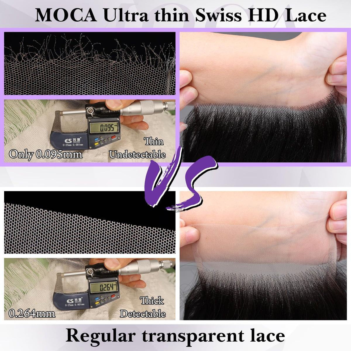 MOCA HAIR pre-plucked baby hair detail for natural hairline