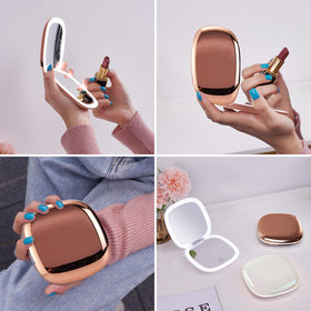 Mocado USB-C rechargeable travel mirror with quick charging