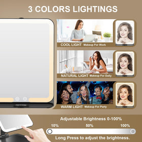 Mocado magnetic 10x magnifying mirror for detailed eye makeup and grooming.