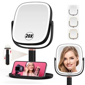 Mocado makeup mirror with lights 1x view for quick makeup checks in daylight