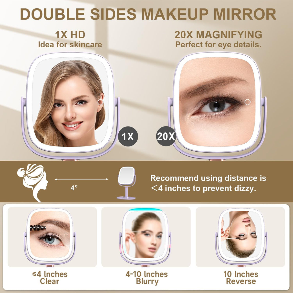 Mocado mirror rotates 360 degrees for easy angle changes