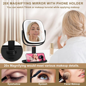 Mocado makeup mirror brightness control allows customization of light intensity