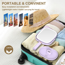 Compact Mocado mirror suitable for vanity spaces and travel