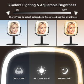 Mocado makeup mirror height adjustable for comfortable use at any vanity