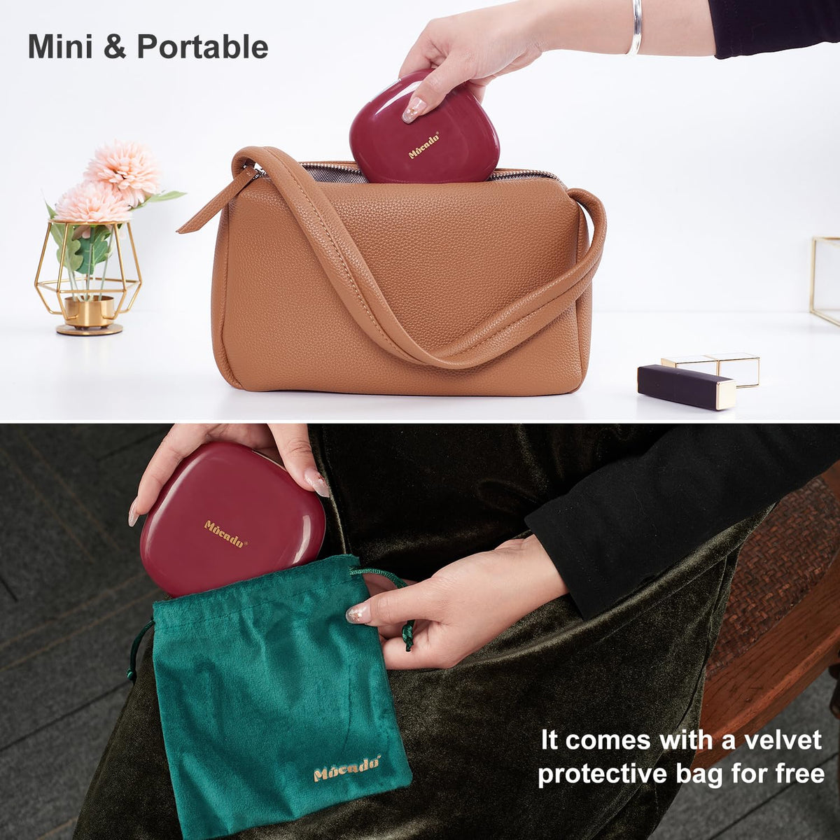 Mocado pocket-size makeup mirror fits purse for daily touch-ups