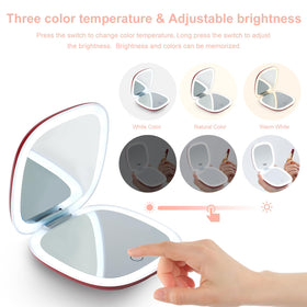 Mocado USB-rechargeable travel mirror for power on the go