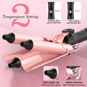 MOCEMTRY bubble curling wand close-up for soft, voluminous waves.