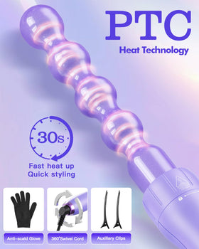 MOCEMTRY ceramic barrels close-up delivering smooth curls