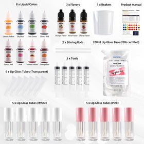MOCIKE lip gloss base 200ml displayed for smooth, moisturizing gloss creation.