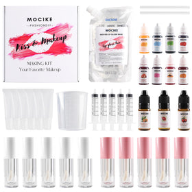 MOCIKE DIY Lip Gloss Kit contents shown for at-home crafting and experimentation.