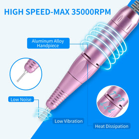 MOCOWIND low-heat, low-noise design for comfortable nail care.
