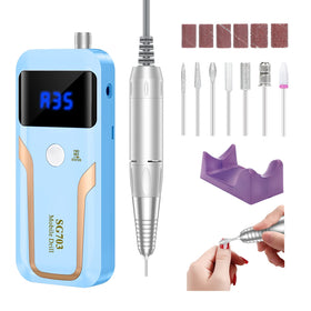 MOCOWIND portable nail drill 35000 RPM for fast shaping at home or salon