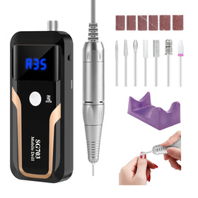 MOCOWIND portable nail drill 35000rpm for smooth professional and home manicures.