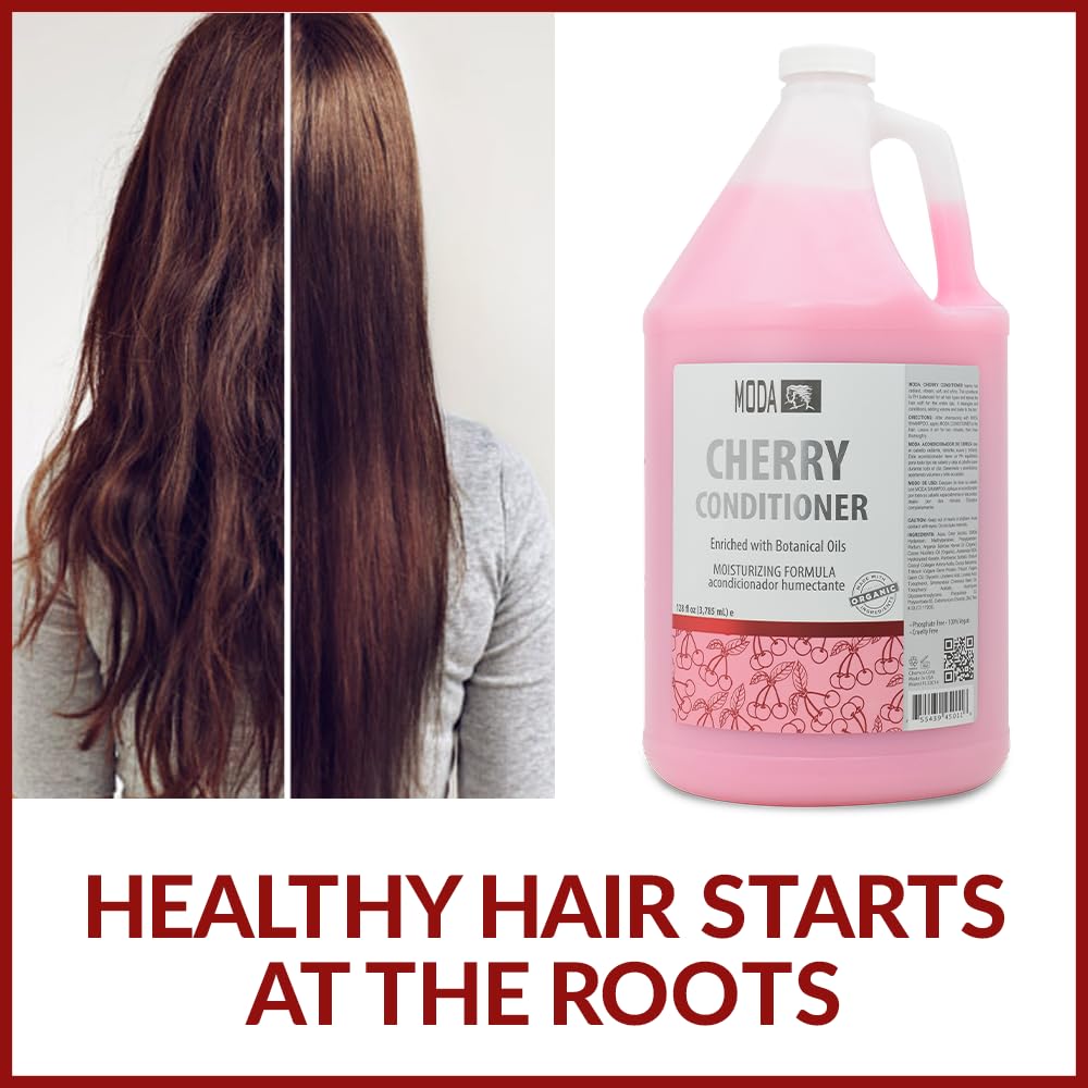 MODA Cherry Bulk Salon Conditioner all hair types meets diverse client needs