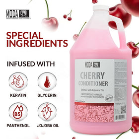MODA Cherry Bulk Salon Conditioner hair care shine reveals a glossy finish