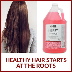 MODA Cherry Shampoo packaging conveys premium salon-grade care