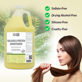MODA Moisturizing Conditioner after-use hair appears soft, shiny, and voluminous.