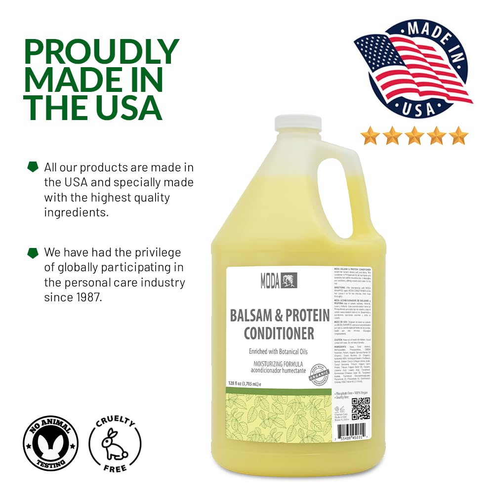 MODA Moisturizing Conditioner application on ends shows targeted nourishment for damaged ends.