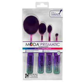 MODA Prismatic storage case with brushes for easy travel display