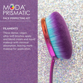 MODA Prismatic vegan filaments closeup highlight cruelty-free bristles