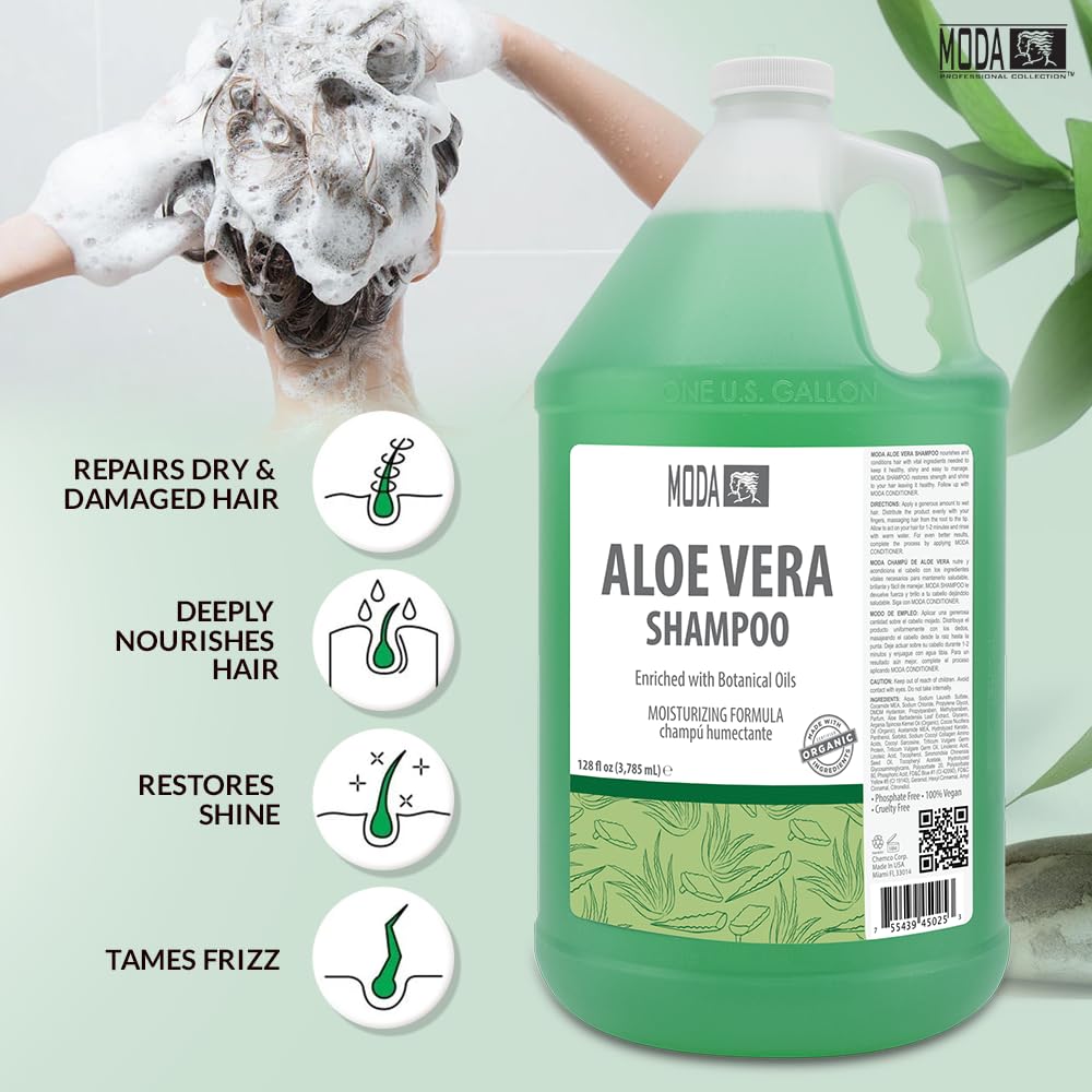 MODA Shampoo pump dispenser highlights quick even application for busy salons