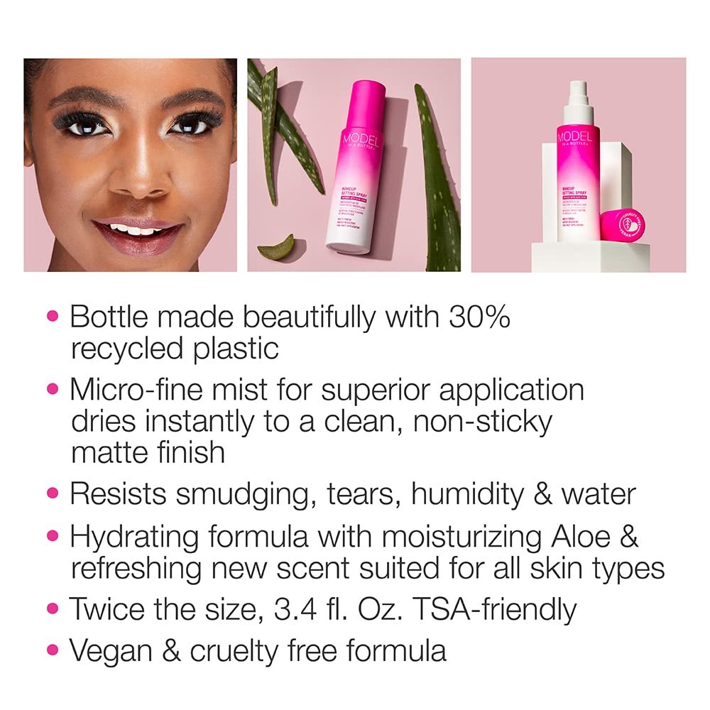 Model in a Bottle Aloe Vera formula bottle gentle on sensitive skin.
