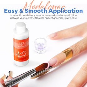 Modelones acrylic nail 3D carving detail highlighting control and precision