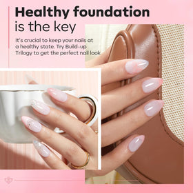 Modelones after‑cure finish shows durable, feather-light nails.