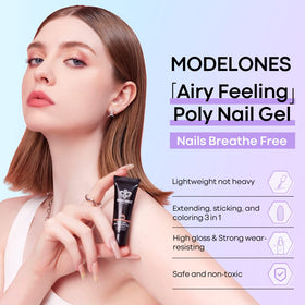 At-home Modelones manicure setup ready for DIY nail design.