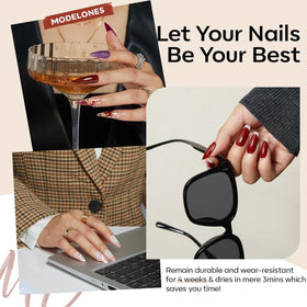 Modelones base coat 7ml supports strong adhesion for lasting wear.