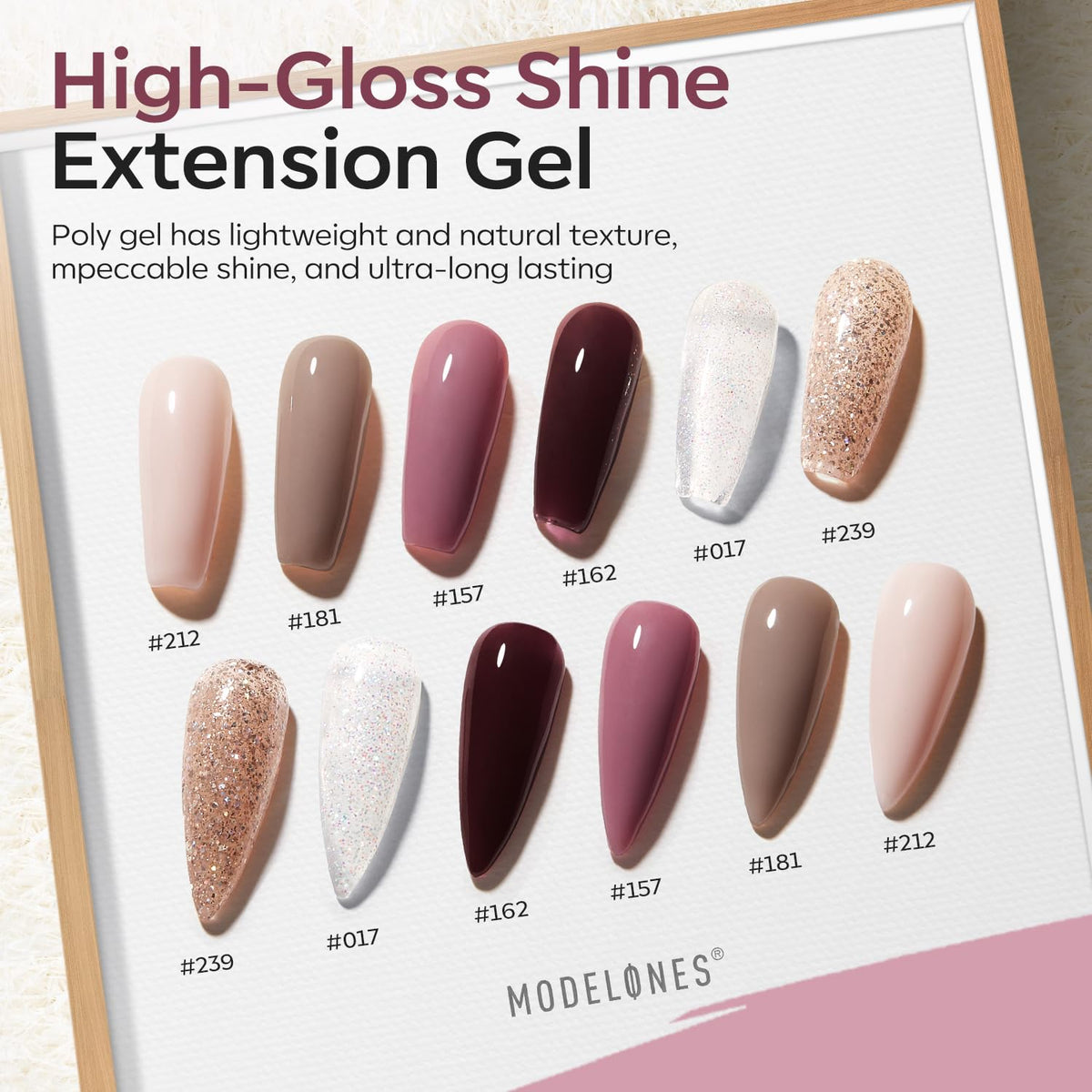 Modelones base and top coats for a durable, shiny finish.