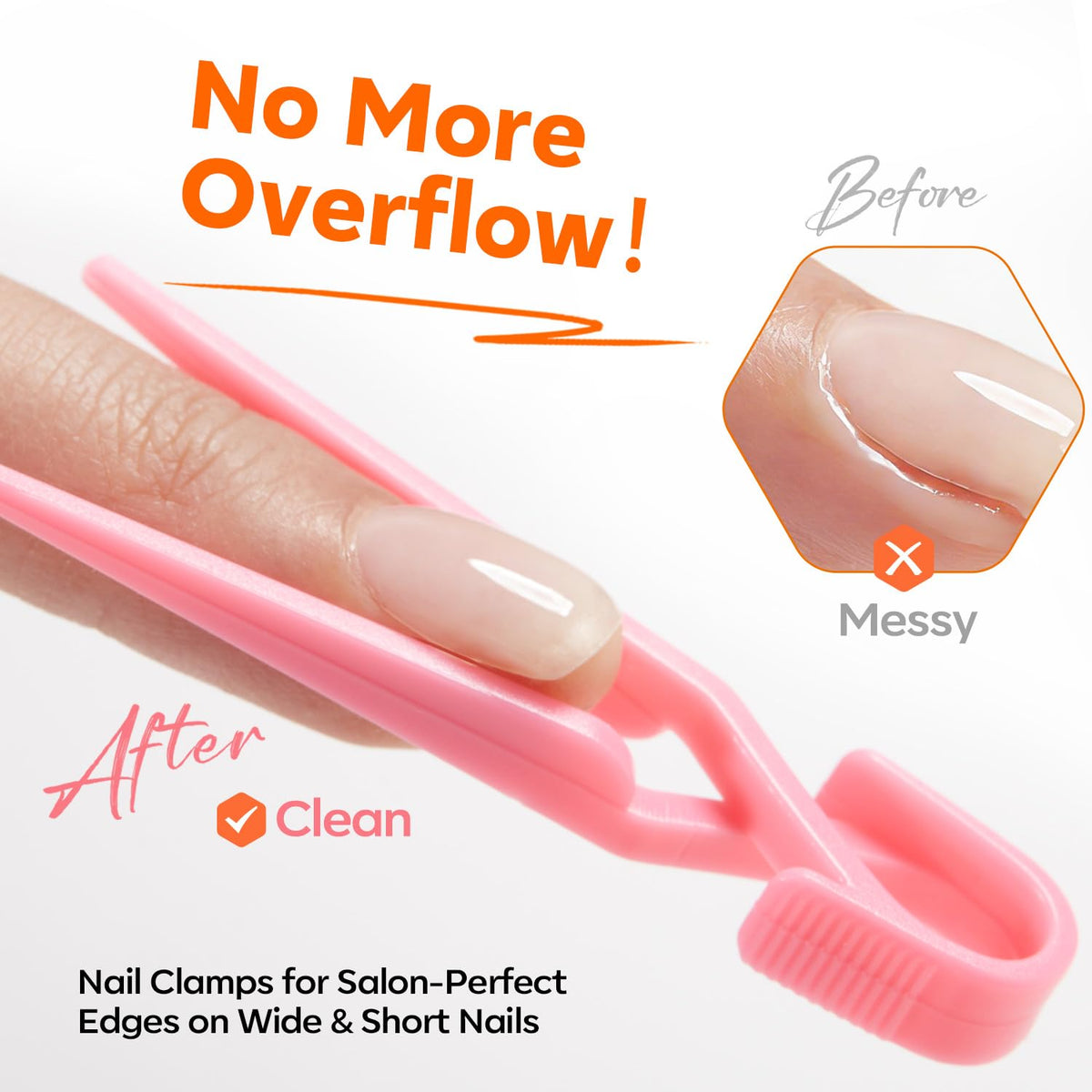 Modelones nude pink gel overlays for natural-looking nail enhancements