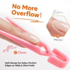 Modelones nude pink gel overlays for natural-looking nail enhancements