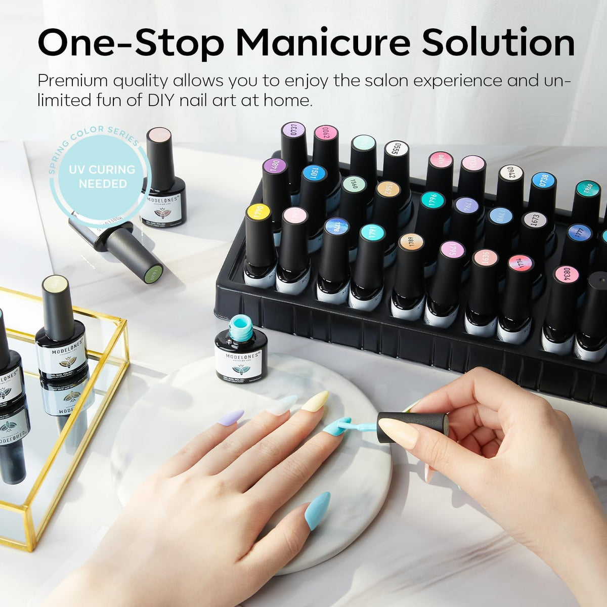 Modelones color window design helps you pick shades quickly and accurately.