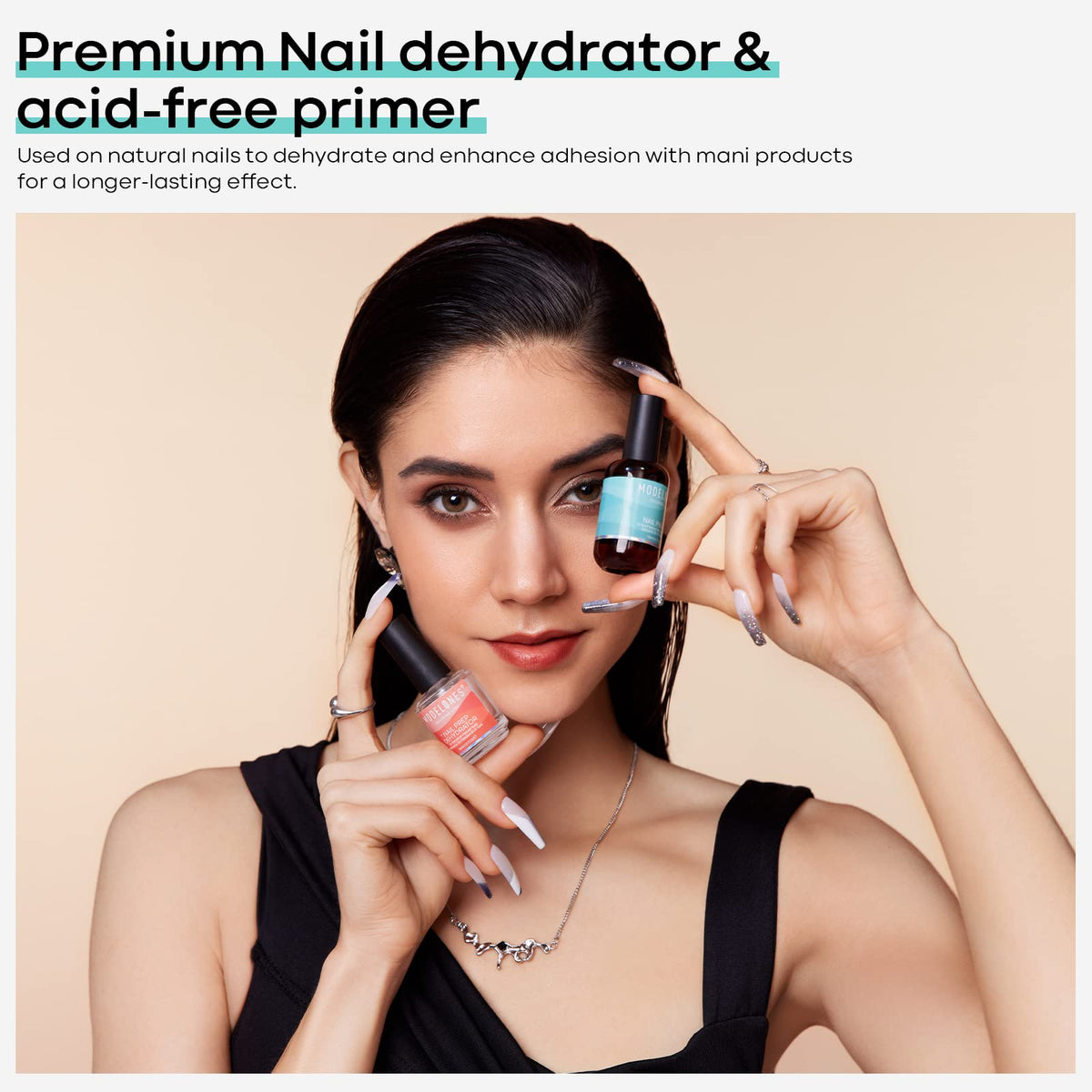 Modelones works with all gel nails, acrylics, and extensions for versatile nail prep