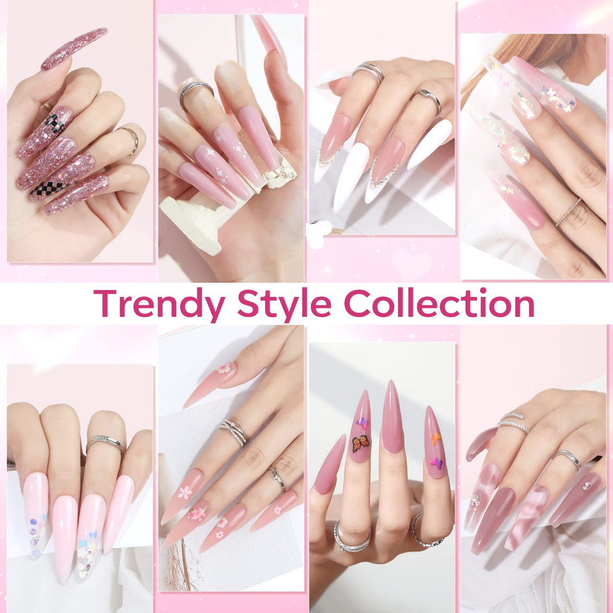 120-piece dual forms offer versatile sculpting for natural-looking extensions.