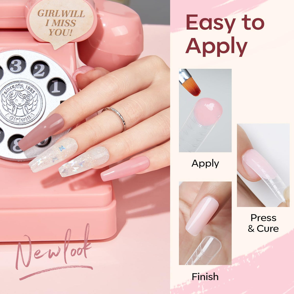 Modelones dual nail forms enable customized extensions for different nails.