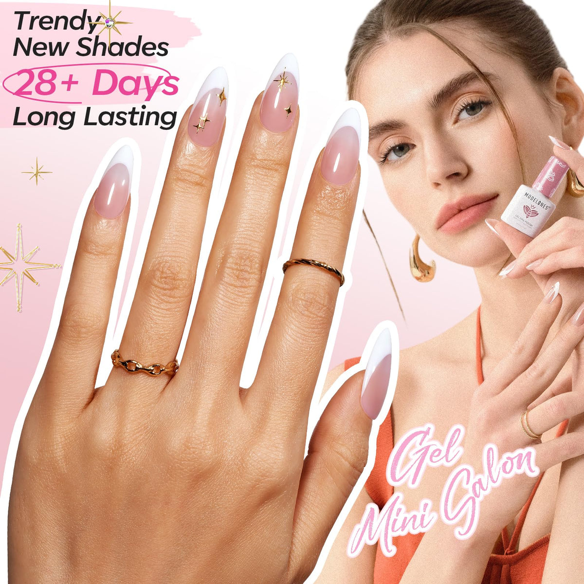 Modelones easy-application brush aiding quick, even coats.