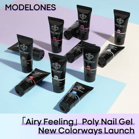Easy-application process for Modelones gel nails at home.