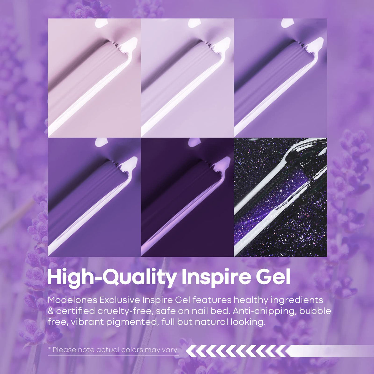 Modelones easy-glide brush applying gel polish for smooth nails