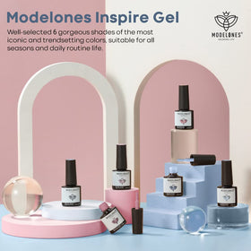 Modelones gel nail polish blue shade with vibrant color and long wear
