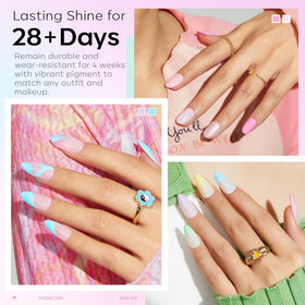 Modelones glitter top coat adds sparkle for festive and chic looks.