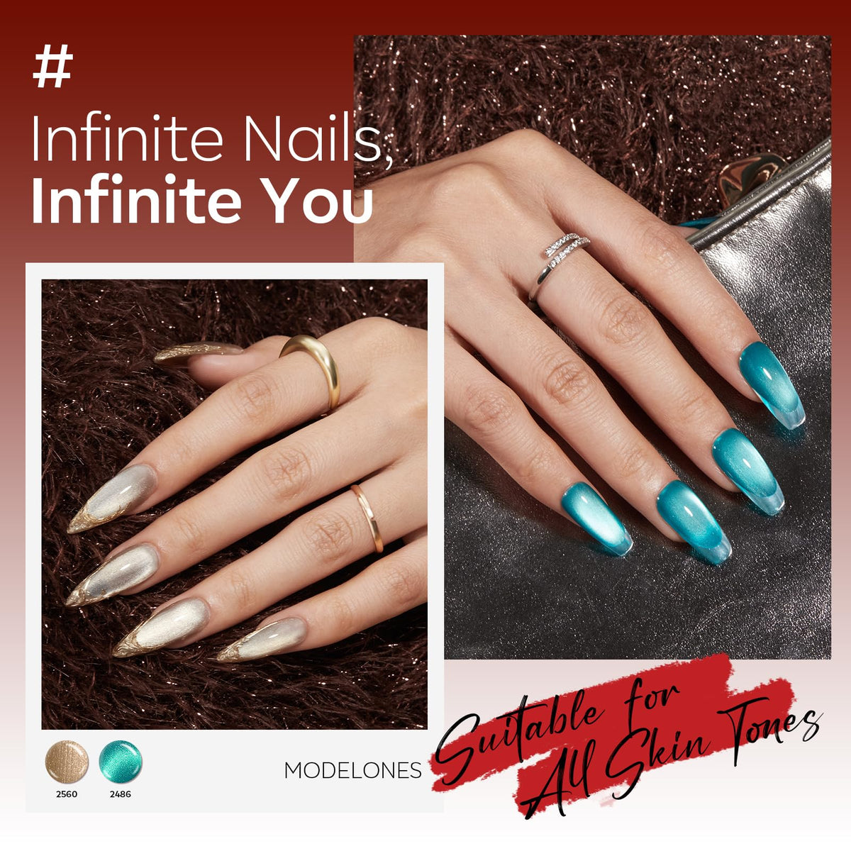 Modelones glossy top coat for high-shine, salon-style finish