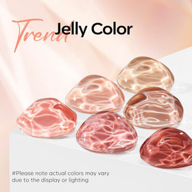 Modelones jelly nude shade offers sheer translucency for natural-looking nails.